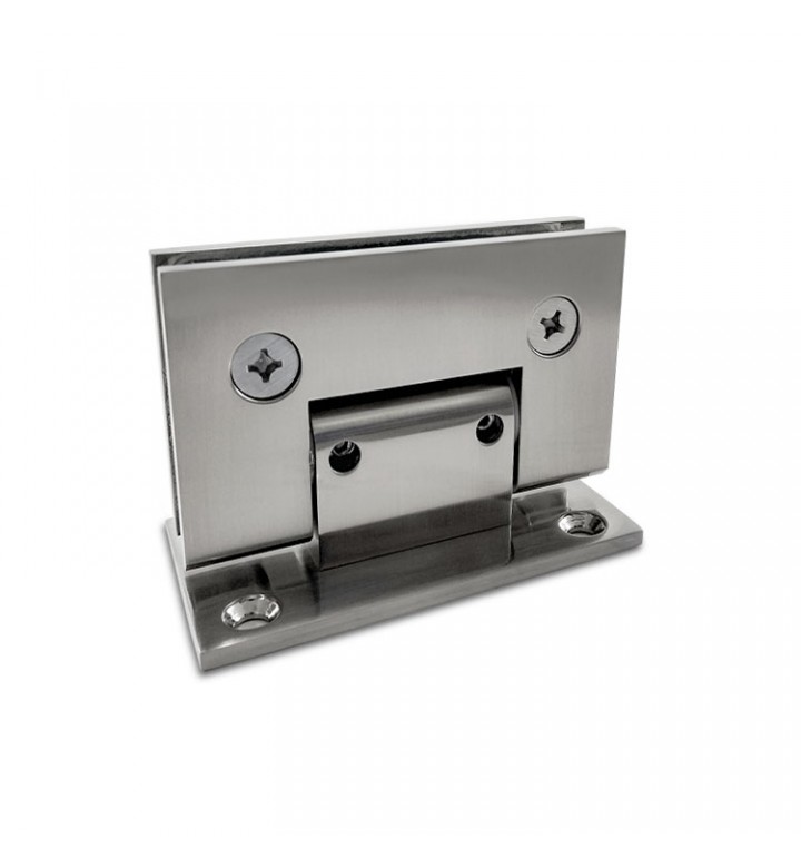 90º Wall Mount Full Back Plate Hinge Adjustable | Vetroglass Hardware